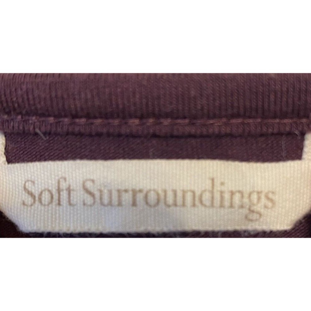 Soft Surroundings Plum Long Sleeve Layered Tunic - Picture 2 of 7